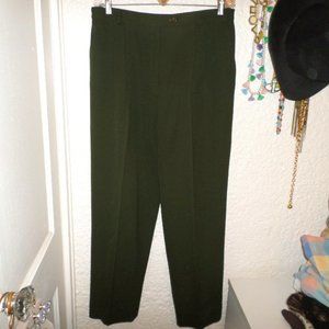 J'envie Women's Wool Dress Pants Size 16 Dark Green